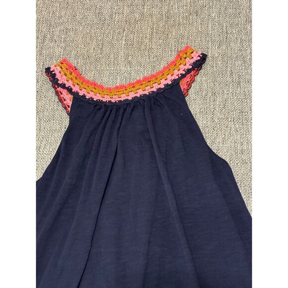 Mini Boden Navy Dress with Colorful Trim - Picture 5 of 7